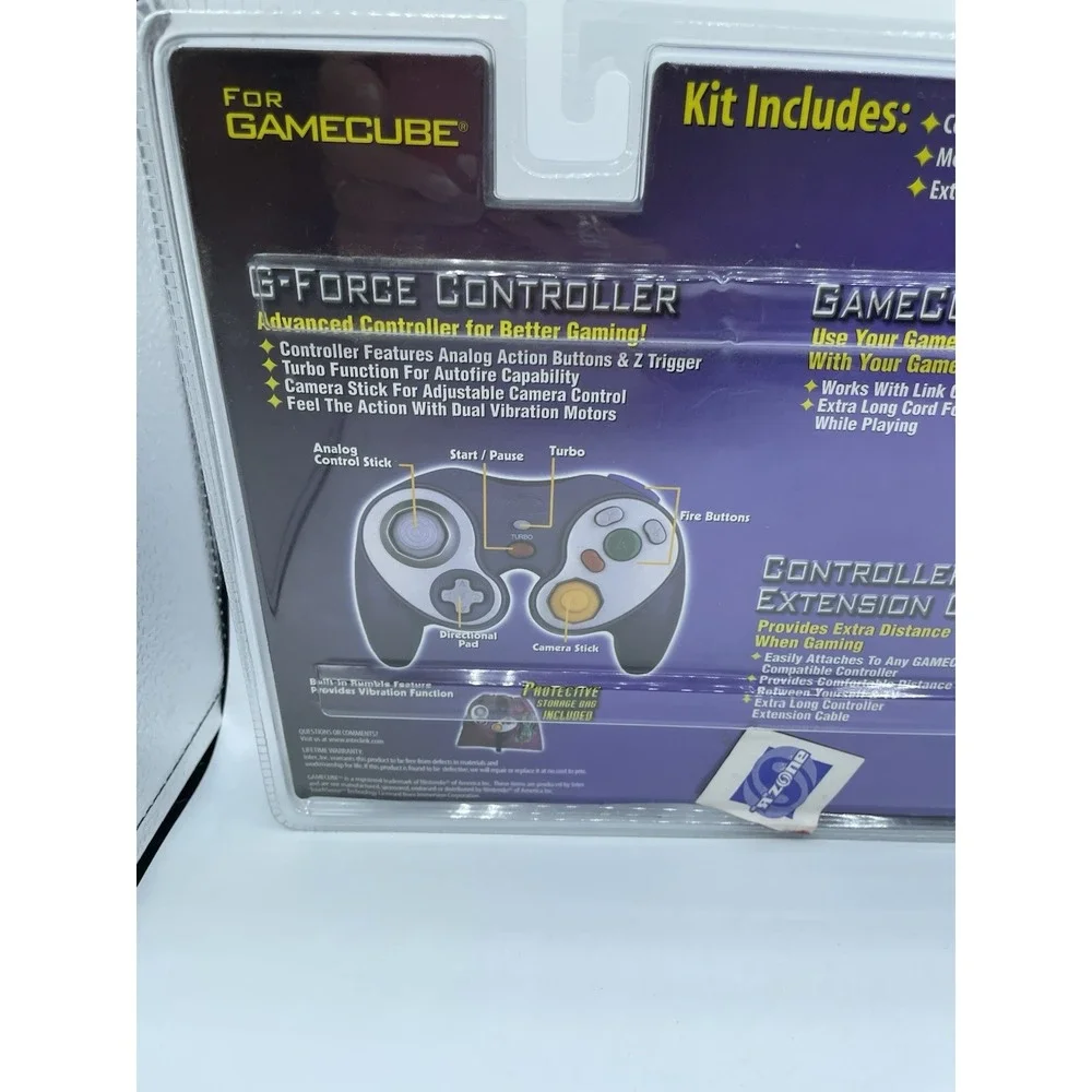 Intec Bundle Pak Gamecube‎ Starter Kit G Force Controller BRAND NEE FACTORY SEAL